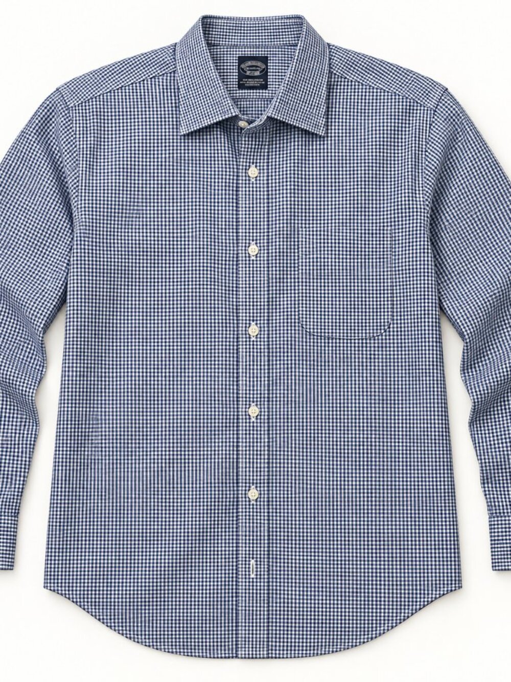 Brooks Brothers Blue Check Dress Shirt 18.5 34/35